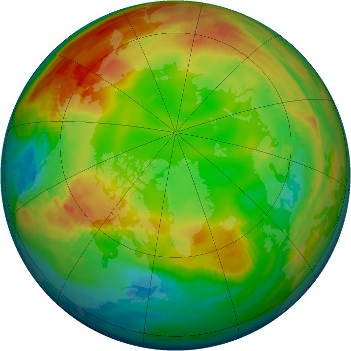 Arctic ozone map for 18 January 1980